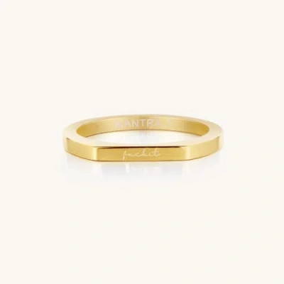 Mantra F*it Ring In Gold