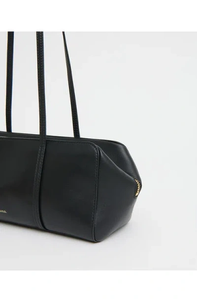 Mansur Gavriel Filo Leather Shoulder Bag In Black