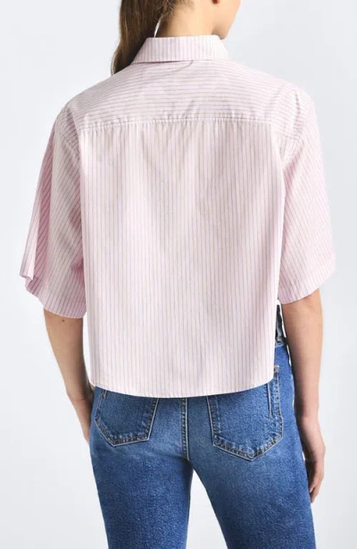 Derek Lam 10 Crosby Ember Cropped Button-up Shirt In Pink