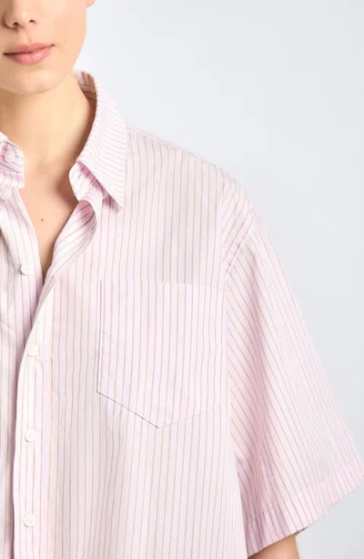 Derek Lam 10 Crosby Ember Cropped Button-up Shirt In Pink