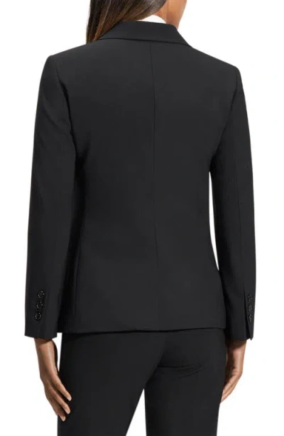 Theory Traceable Wool Slim Single-breasted Blazer In Black