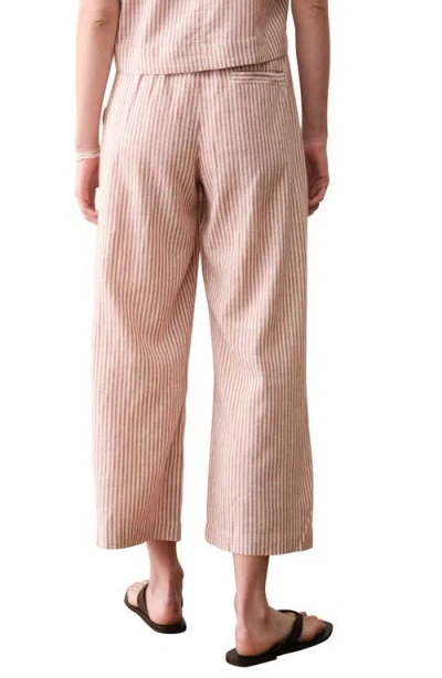Marine Layer Allison Stripe Pull-on Crop Wide Leg Hemp Blend Pants In Multi