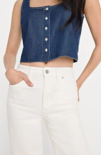 Good American Womens White001 Vintage Straight-leg Ankle Denim Jeans