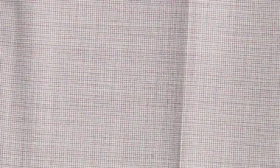 Zanella Devon Flat Front Plaid Wool Dress Pants In Gray