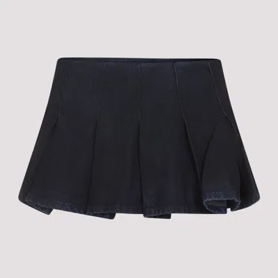 Diesel Shorts In Tencel Denim With Pleated Front In Blue