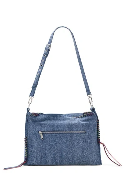 Desigual Big Denim Heart Bag In Blue