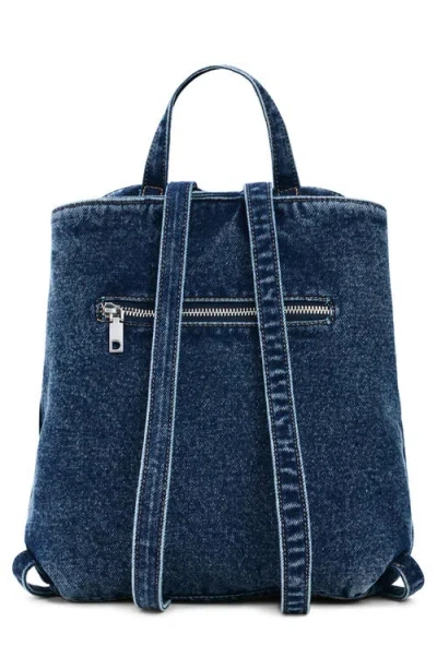 Desigual Mini Denim Backpack In Blue