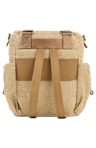 Desigual Medium Voyager Raffia Backpack In Brown