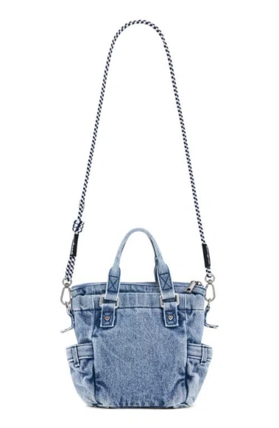 Desigual Mini Denim Crossbody Bag In Blue