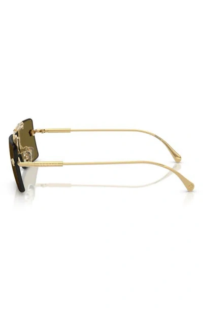 Versace 60mm Gradient Rectangular Sunglasses In Brown