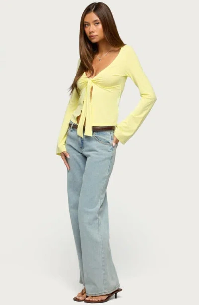 Edikted Scarlette Tie Front Top In Multi