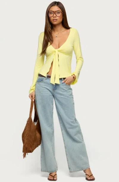 Edikted Scarlette Tie Front Top In Multi