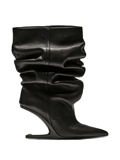 Balmain No Wedge Ankle Boots In Black