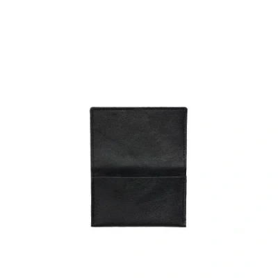 Token Leather Card Case In Black