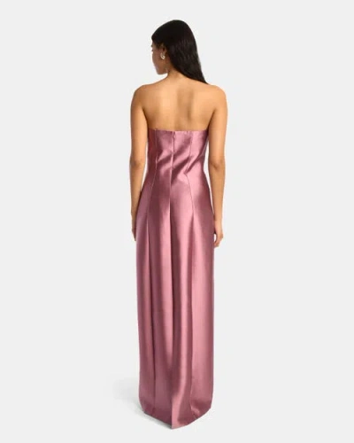 Kate Barton Sculpted Column Gown In Pink