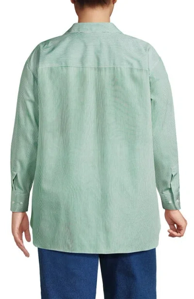 Lands' End No Iron Oversized Poplin Extra Long Tunic In Multi