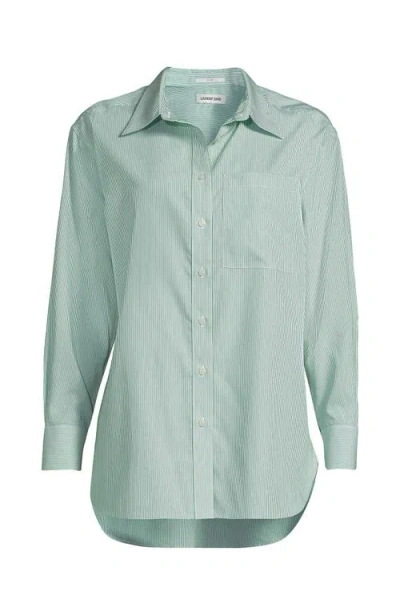 Lands' End No Iron Oversized Poplin Extra Long Tunic In Multi