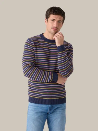 Robert Talbott Hilton Multi Stripe Rollneck Sweater In Multi