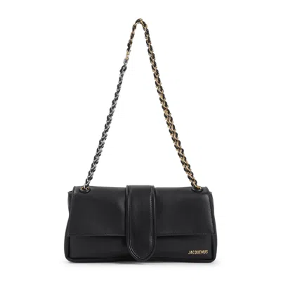 Jacquemus Le Bambino Chaine Nappa Leather Shoulder Bag In Black