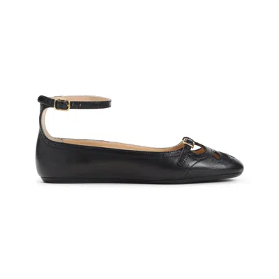 Chloé Chloe Misty Leather Ballerinas For Women In Black