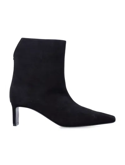 Khaite Refined Mini Ankle Boots With Sleek Blade Heel In Black