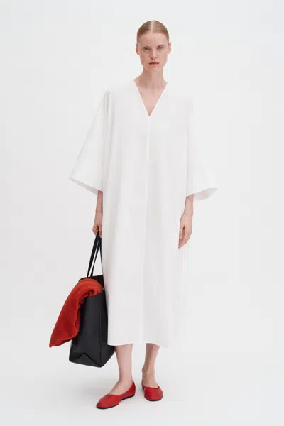 Filippa K V-neck Short-sleeve Mini Dress In White
