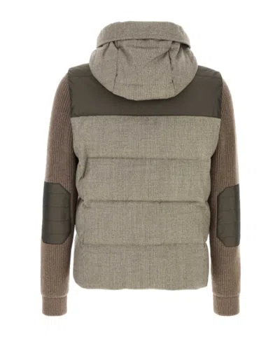 Moorer Cappuccino Wool Bensa Down Jacket In Multi