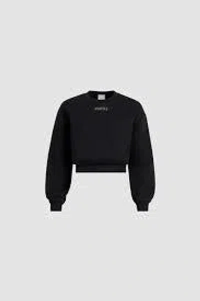 Patou Trendy Oversized Label Sweatshirt In Black