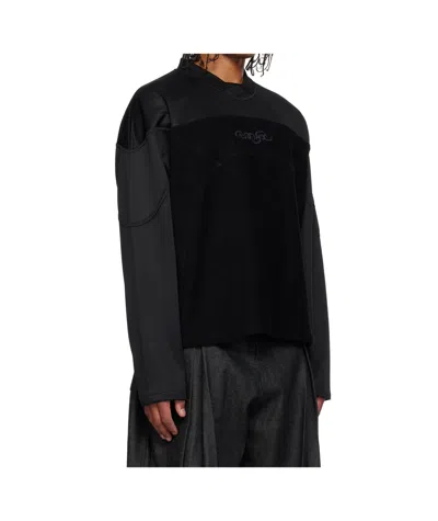 Namesake Wave Panel Sweatshirt In Black