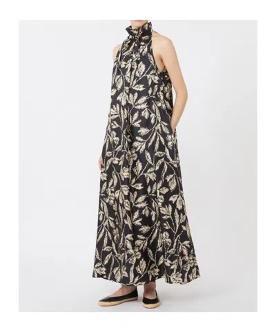 Max Mara Printed Silk-twill Midi Dress In Multi