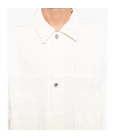 Studio Nicholson Button-up Denim Jacket In White