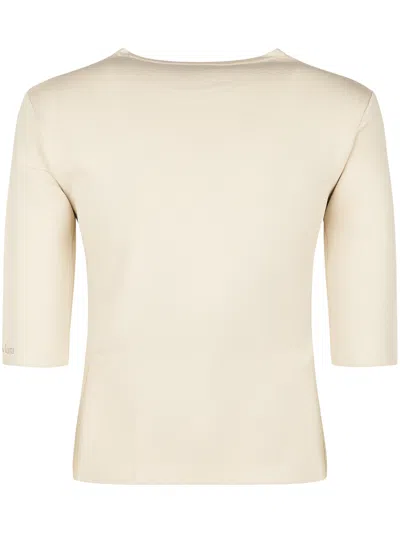 Max Mara Pure Stretch T-shirt In Neutral