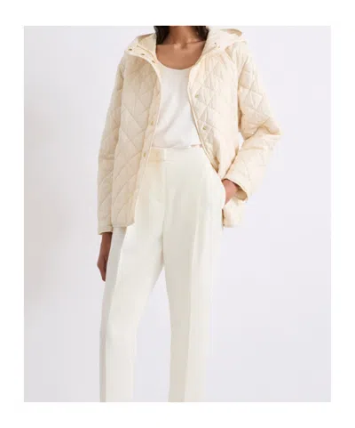 Marella Quilted Down Jacket In Neutral