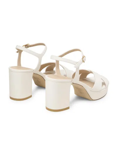 Stuart Weitzman Dayna Ankle Strap Platform Sandal In Neutral