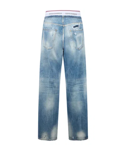 Dsquared2 Distressed Jeans In Blue