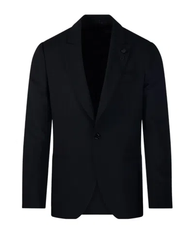 Lardini Single-breasted Blazer In Black