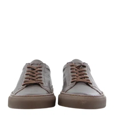 Common Projects Achilles Premium Lace-up Sneakers In Brown