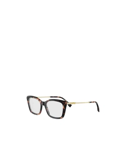 Fendi Eyewear Rectangular Frame Glasses In Multi