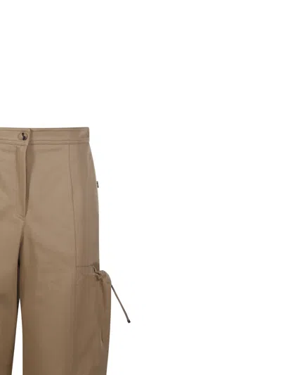 Max Mara Mxmlepre Cargo-pocket Trousers In Brown
