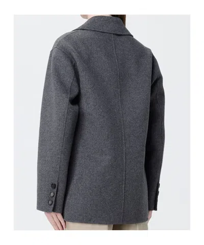 Max Mara Smmelfi Button Single-breasted Blazer In Gray