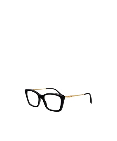 Fendi Eyewear Rectangular Frame Glasses In Black