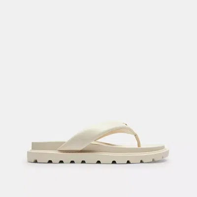 Coach Brynn Thong Sandals Chalk In White