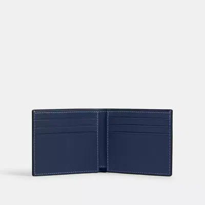 Coach Slim Billfold Wallet In Blue