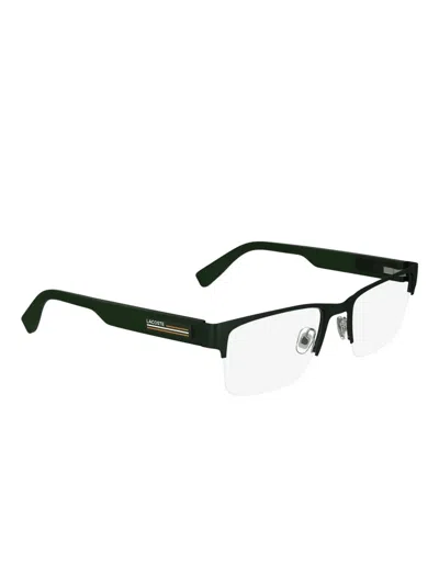 Lacoste Rectangle-frame Glasses In Green