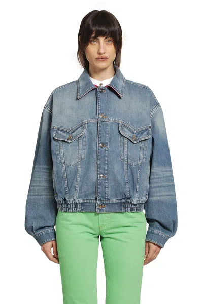 Versace Denim Jacket In Blue