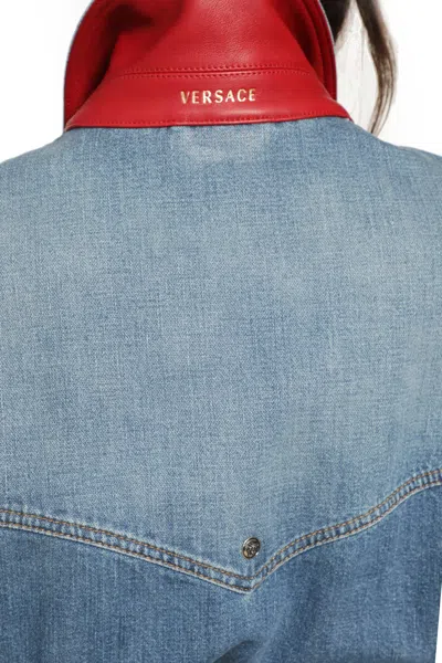 Versace Denim Jacket In Blue
