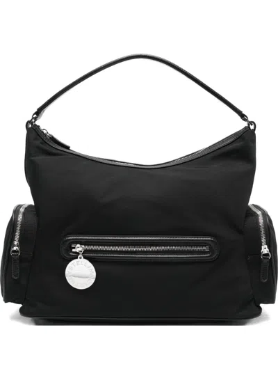 Stella Mccartney Womens Ultra Black Dartmoor Patent Vegan Leather Shoulder Bag