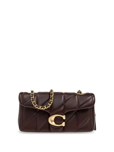 Coach Quilted Tabby Shoulder Bag 26 With Chain Handbags Bordeaux In Brown