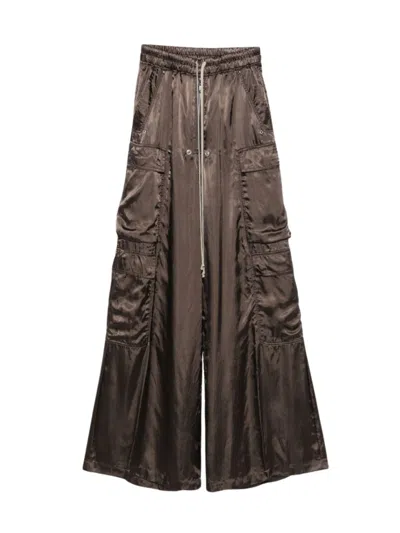 Rick Owens Drawstring Cargo Pants In Brown