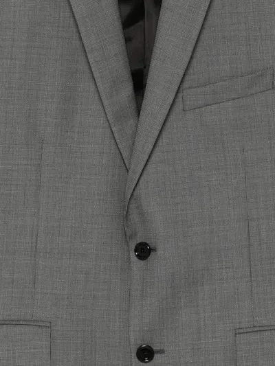 Lardini Single-breasted Virgin Wool Suit In Gray